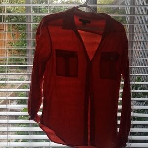 Linen vacation womans orange casual overthrow